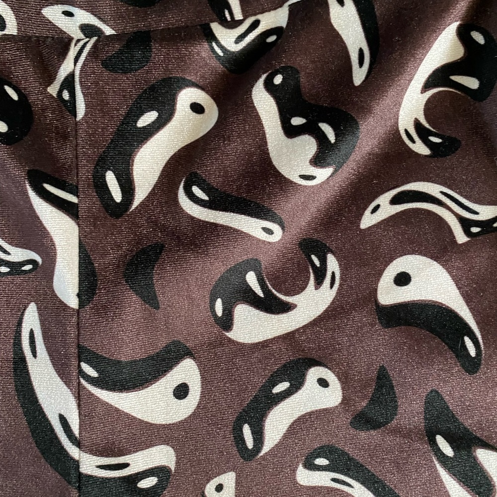 Melted Yin Yang Velour Velvet like Graphic Flares - Picture 2 of 6